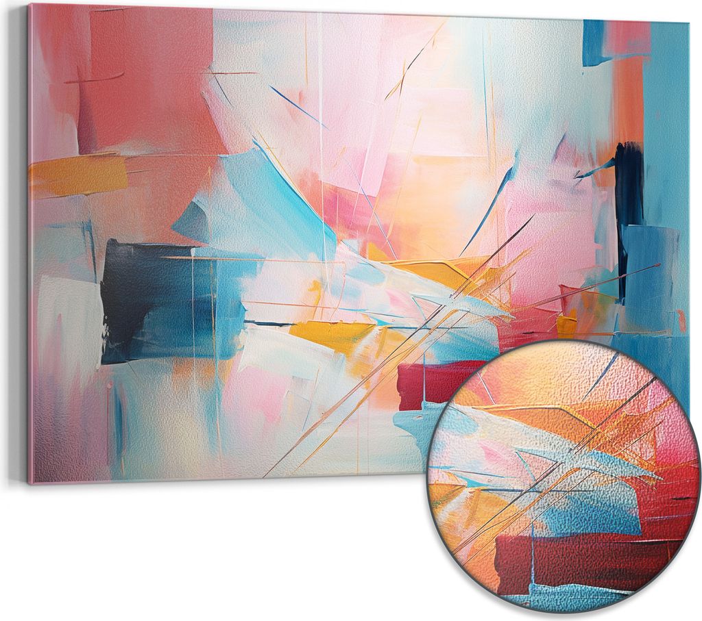 DEQORI Magnettafel Metall 90x60 cm 'Choreografie der Farben' Whiteboard Pinnwand Büro