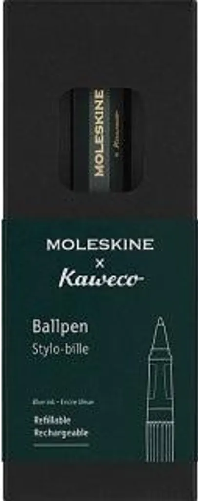 Stylo Moleskine Kaweco Vert à pointe 0.7 mm, encre bleue haute qualité