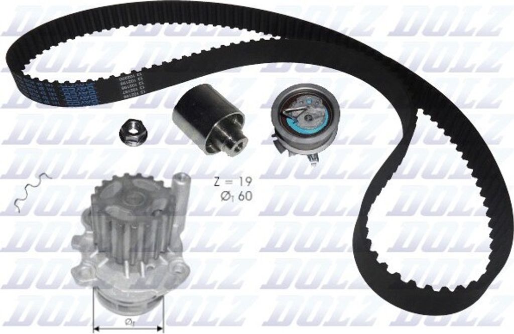DOLZ KD054 Zahnriemensatz + Wasserpumpe für VW POLO (9N)
