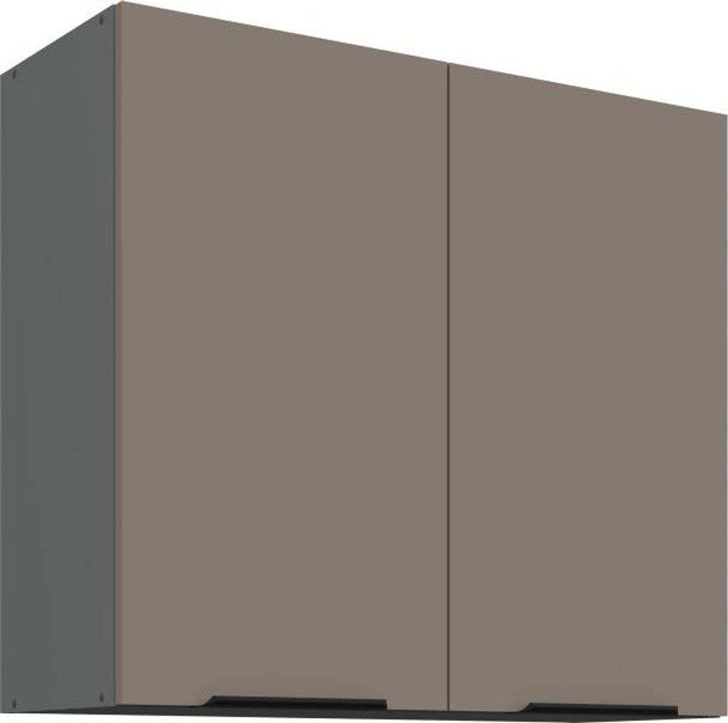 Oberschrank LUNARA – Breite 80 cm, Dunkelbeige/Anthrazit