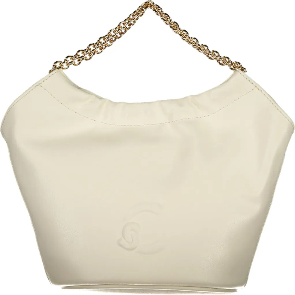 Borsa Coccinelle Bianca Donna | Vera Pelle Martellata Made in Italy