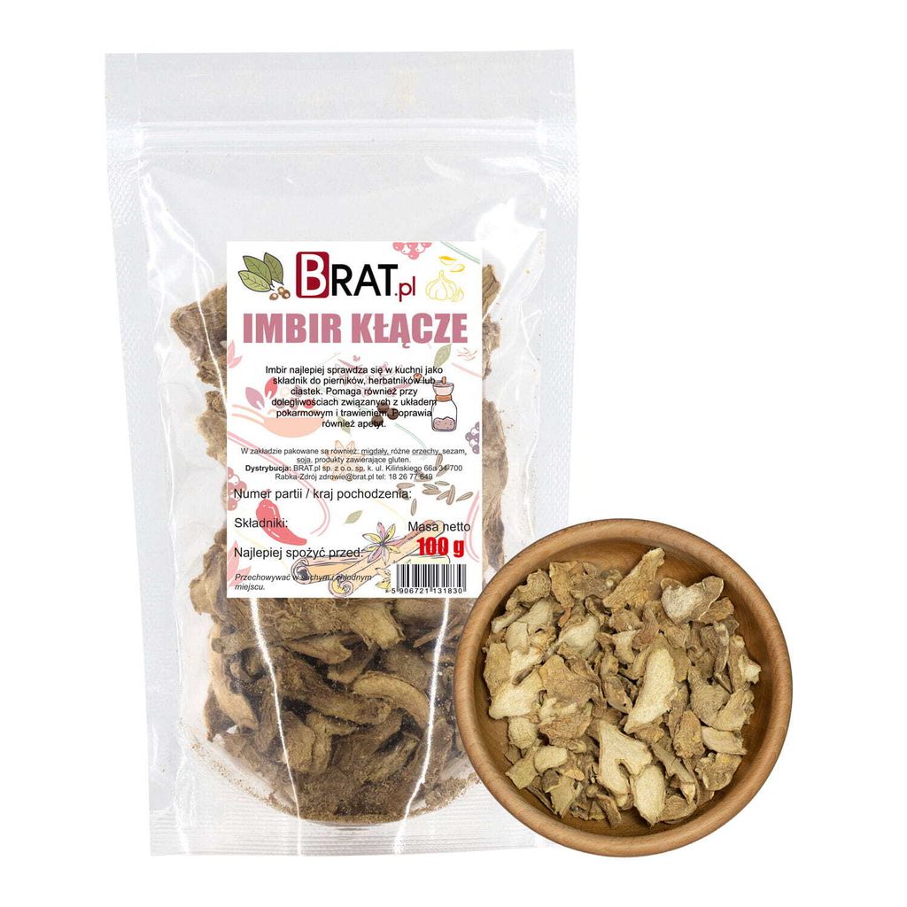 Imbir kłącze 100g Brat.pl Zdjęcie produktu 