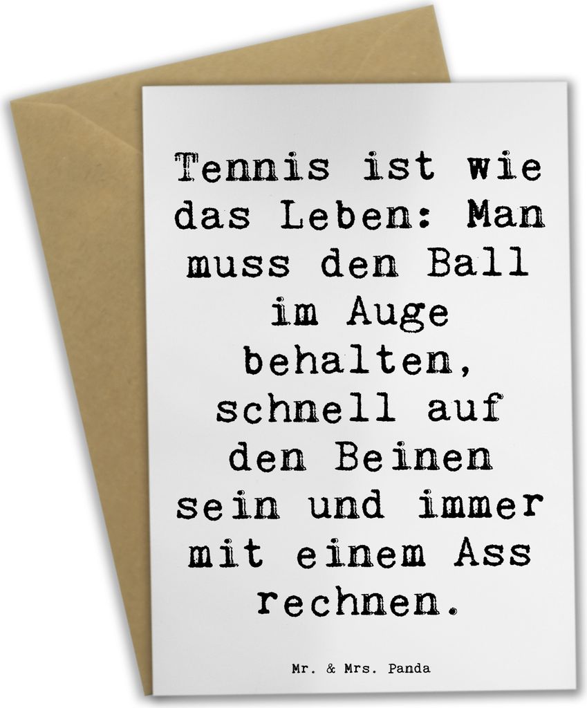 Mr. & Mrs. Panda Glückwunschkarte Spruch Tennis Produktbild 
