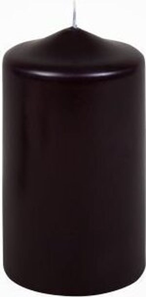 Premium Stumpenkerzen Schwarz 120 x 70 mm, 1 Stück Produktbild 