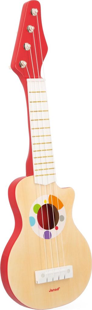 Janod Spielzeuggitarre Confetti - Rock-Gitarre für Kinder - Musikinstrument aus Holz