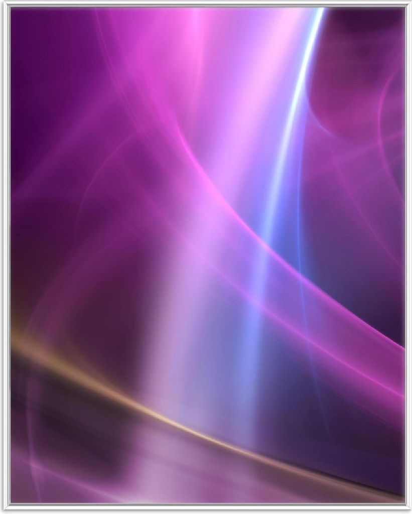Wallario Wandbild Abstraktes Muster in violett lila pink schwarz, Größe: 40,30 x 50,30 cm, Poster mit weißem Aluminiumrahmen