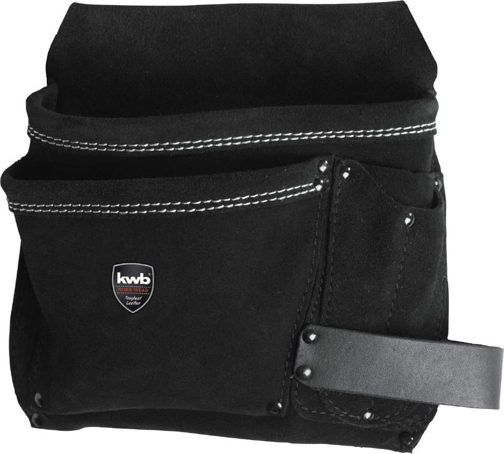 kwb 906510 - Werkzeughüftgurt - Schwarz - Leder - 5 Taschen Produktbild 