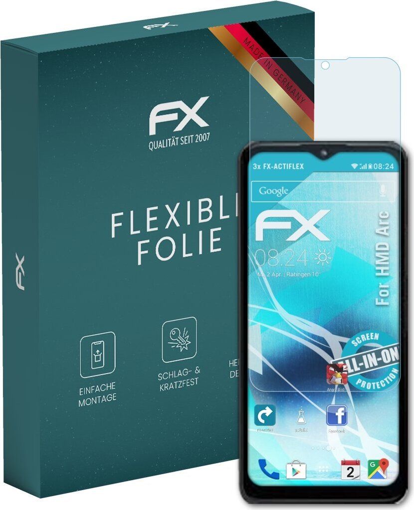 atFoliX FX-ActiFleX 3x Schutzfolie kompatibel mit HMD Arc Folie