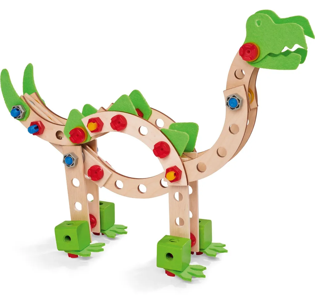 Jeu de construction bois 100 pièces Eichhorn - Blocs multi-couleurs - 3