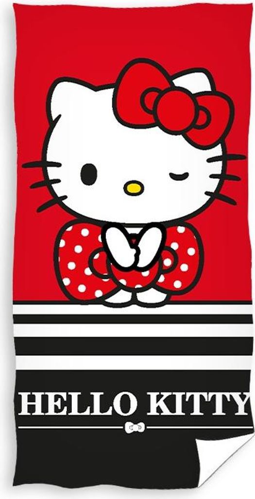Handtuch Hello Kitty Rot 70 x 140 cm