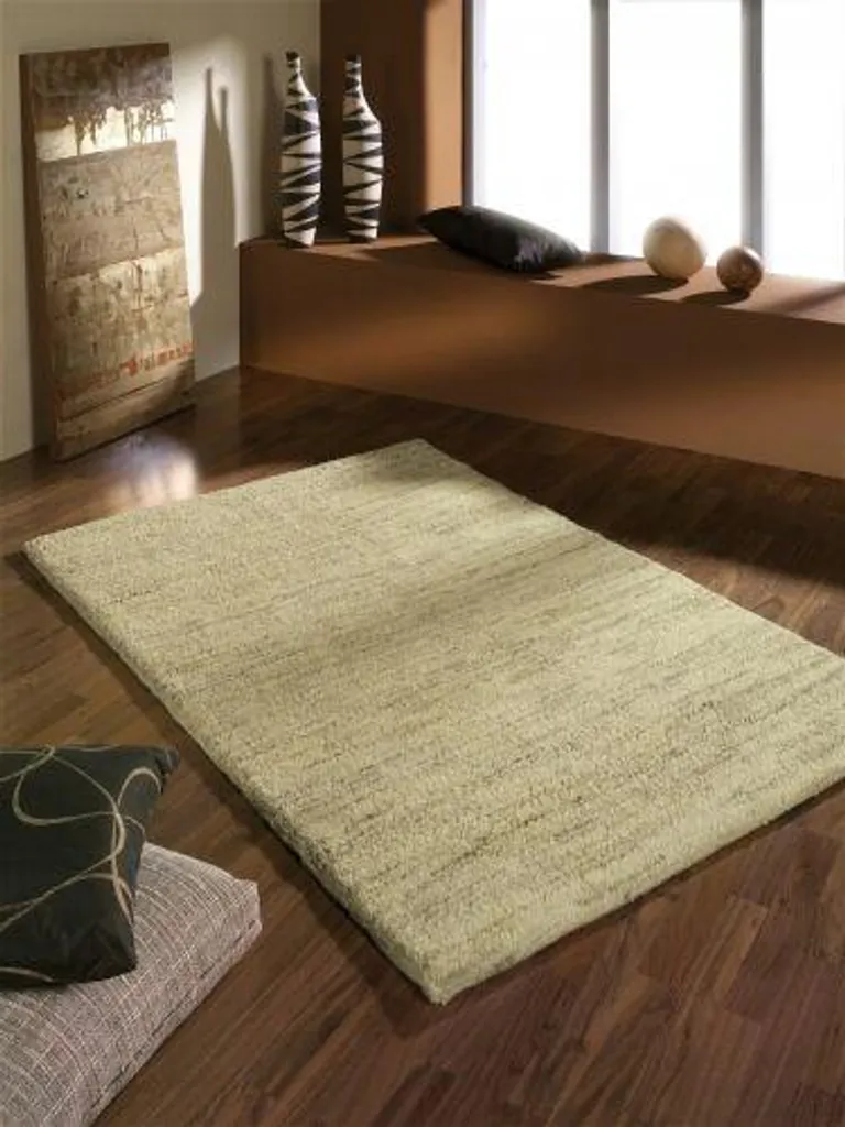 Grand Tapis de Salon Agadir Natur 170x240 cm en Style Tissage Artisanal