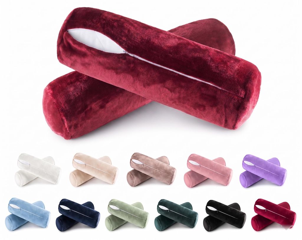 Nackenrollen Bezug 2er Set 15x40 cm – Nackenmassagekissen Produktbild 