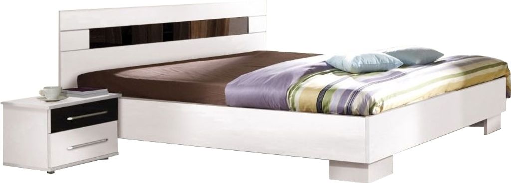 Bett MDF 160 x 200 cm Weiß