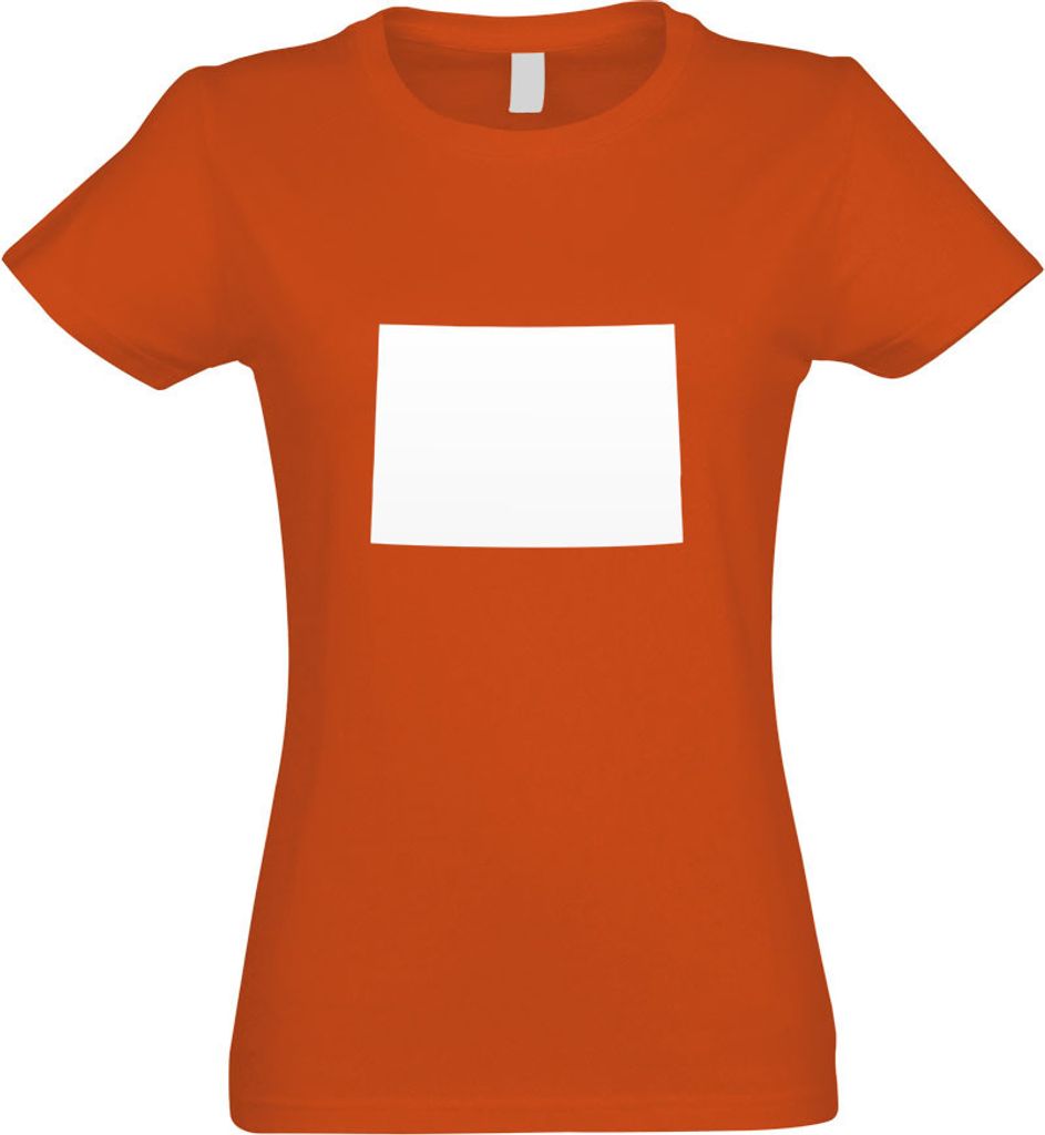 Kiwistar - T-Shirt tailliert - Damen - orange - USA - Colorado Denver - mit Motiv Bedruckt - Funshirt Design - Sport - Freizeit - Damen - XL
