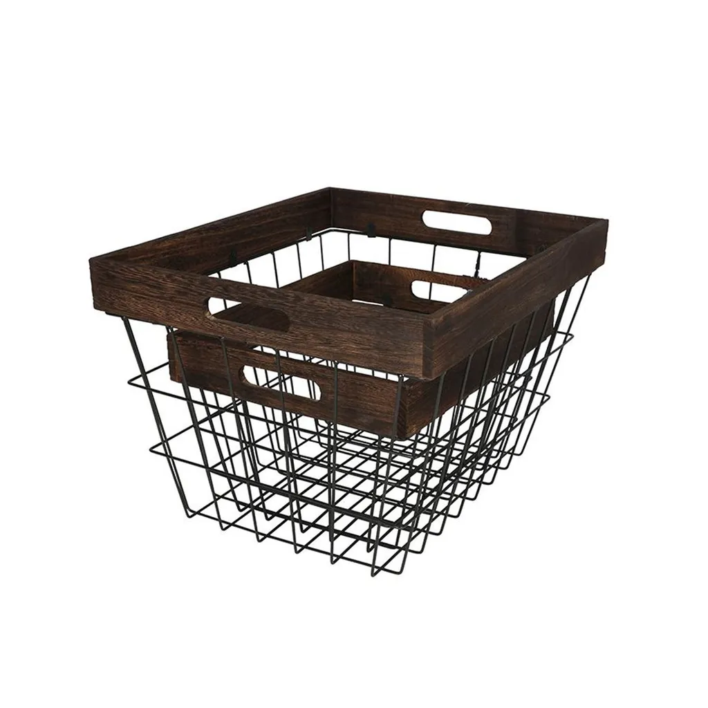 Set de 2 Caisses Métalliques Décoratives avec Finition Noir Mat BURI - 3