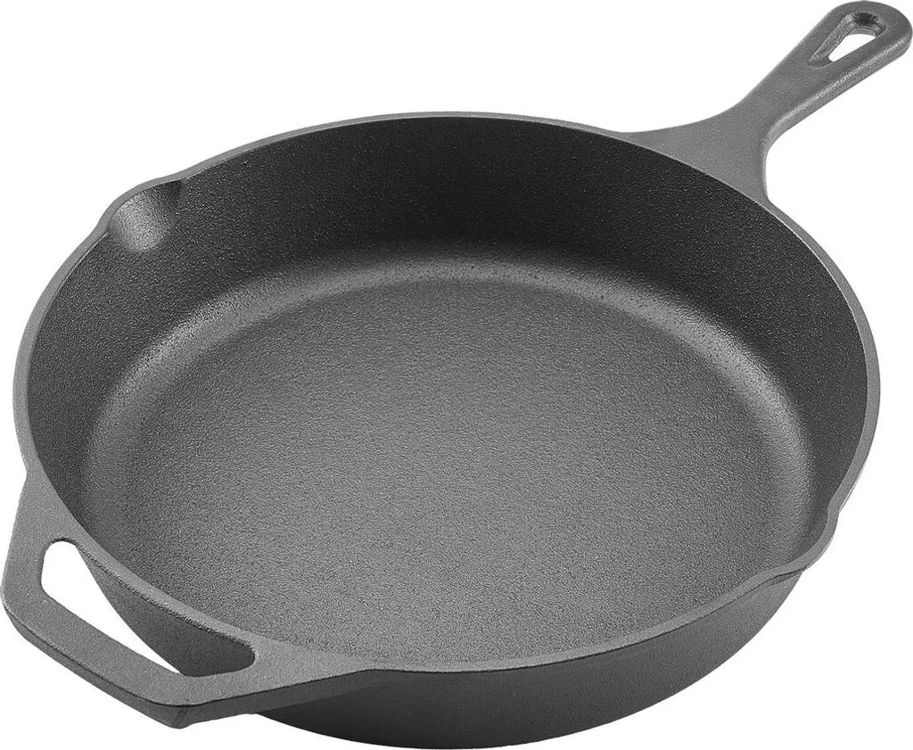 Set 4 Padelle in Ghisa 15-30cm Manico Nero | Cucina Tradizionale Professionale