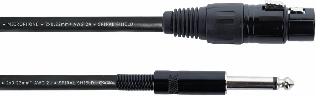 Cordial EM 5 FP 5m | Cavo Microfono Sbilanciato XLR-Jack Garantito