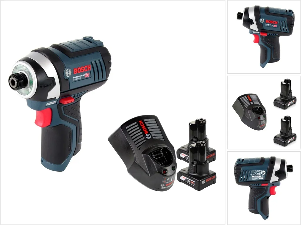 Visseuse à chocs Bosch 12V compacte 105Nm et son kit énergie 2x 6,0Ah