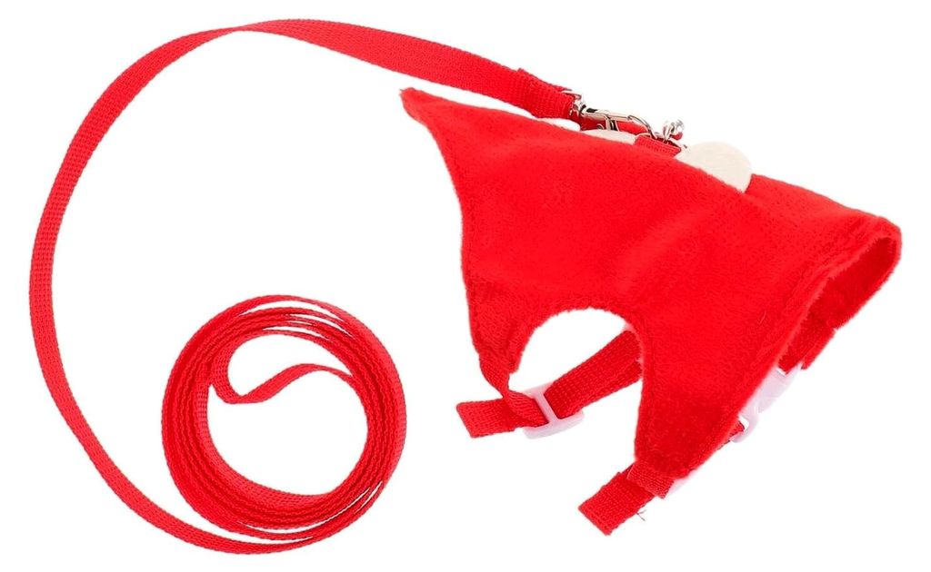 Verstellbares Frettchengeschirr und Leine aus robustem Material mit Schnellverschluss und Glöckchen für Kaninchen, Meerschweinchen und Igel