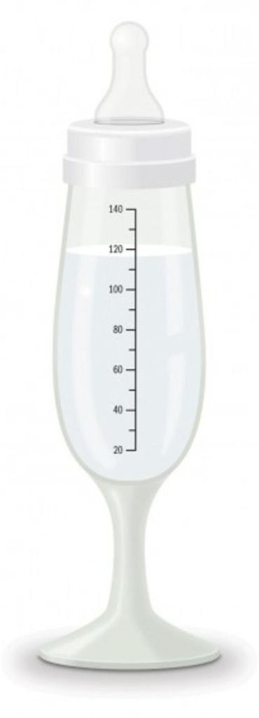 Babyfläschchen Sektglas - Champagnerflöte Produktbild 