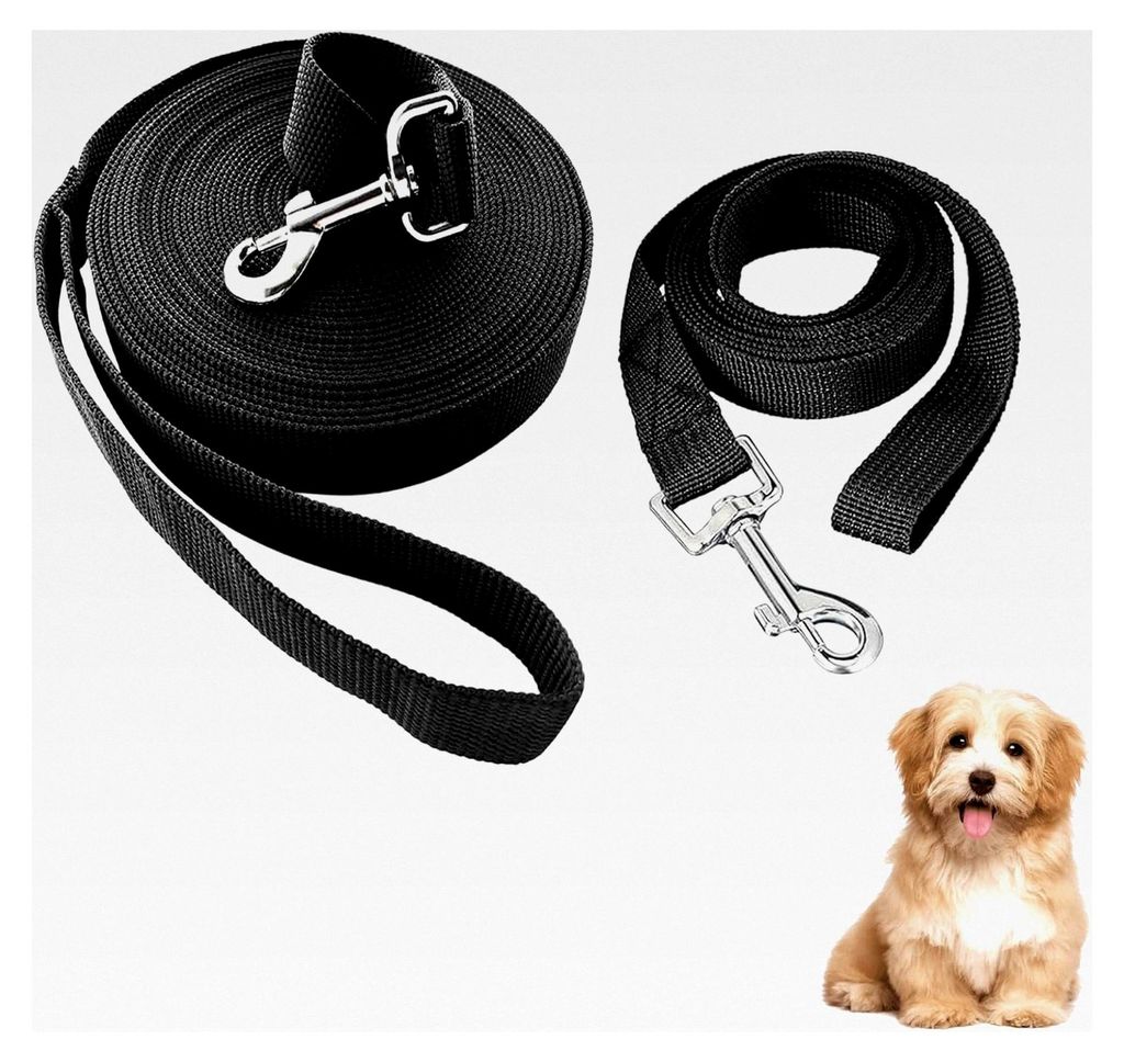 2 Stück Biothane Schleppleine, 5m lange Hundeleine für Spaziergänge, reißfeste Trainingsleine für mittelgroße und kleine Hunde