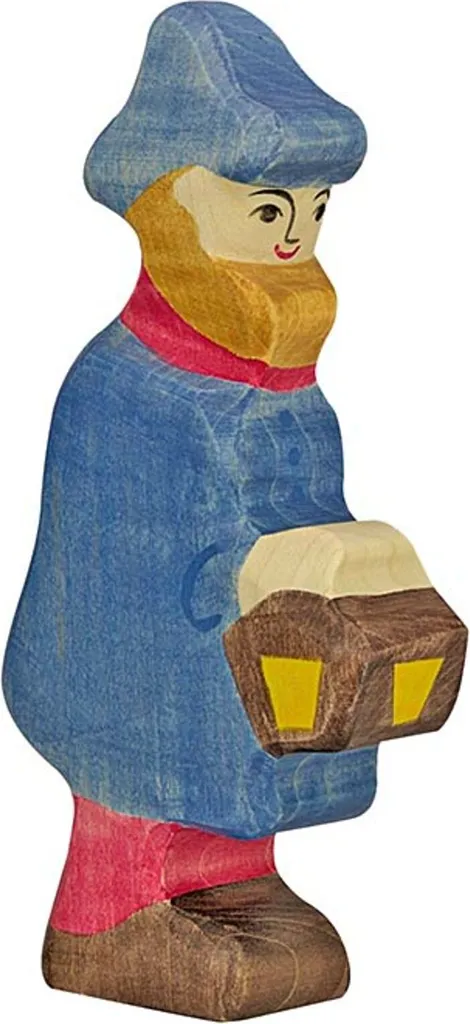 Statue de berger avec lanterne décorative pour la nativité de Noël