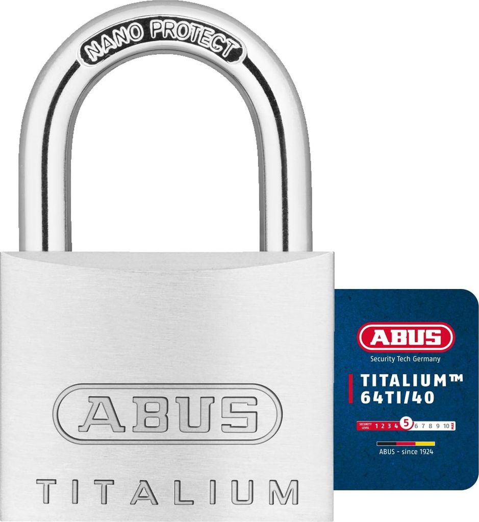 ABUS Vorhängeschloss Titalium 64TI/40 gl.-6411 - Produktbild 