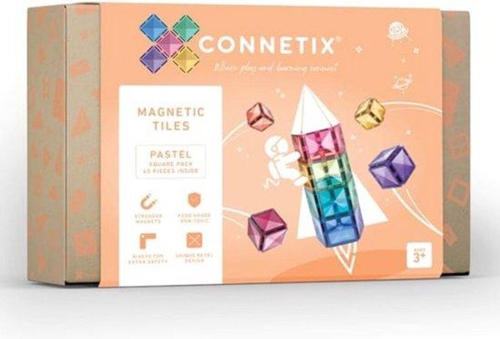 Connetix piastrelle magnetiche quadrate pastello 40 pezzi Immagine del prodotto 