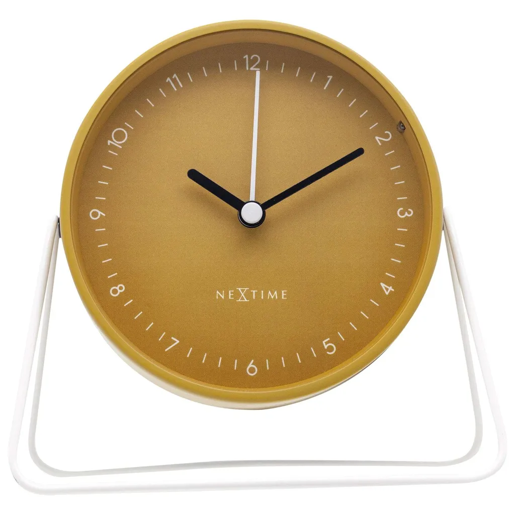 Réveil NeXtime 5240YL Berlin Jaune - Horloge de Table Design Rétro