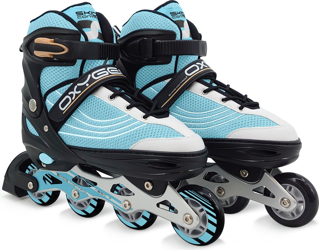 Skids Control Oxygen Inline Skates Semi-Softboot Verstellbar Blau Größe 38-41