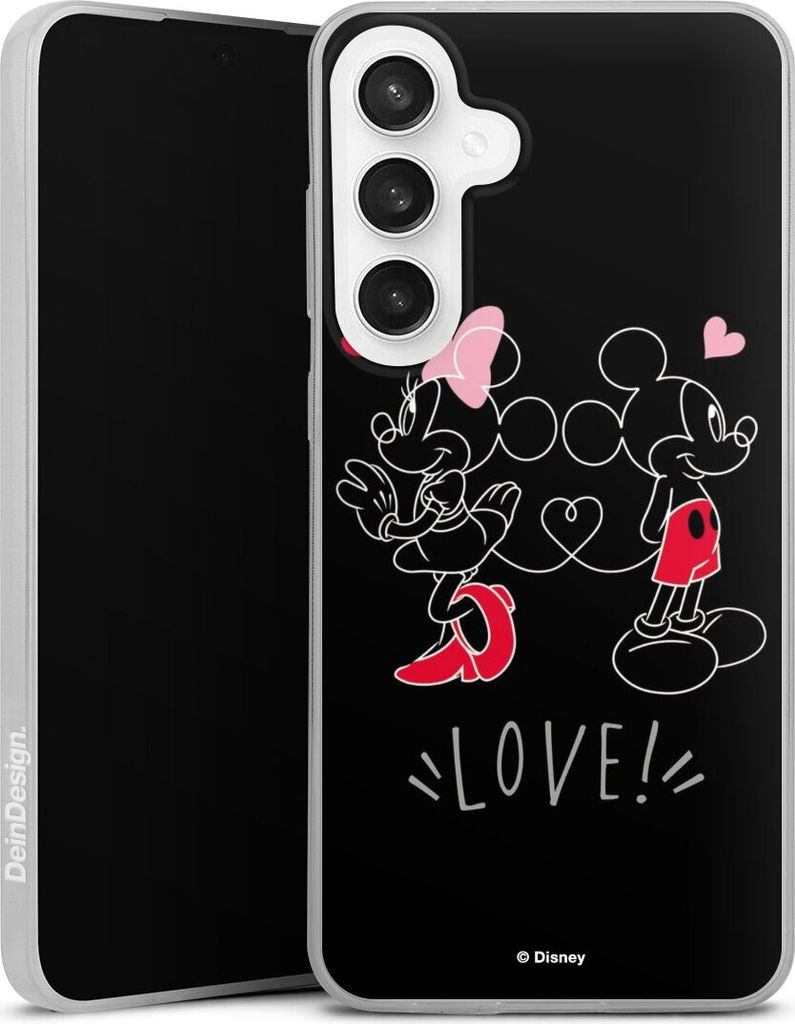 DeinDesign Slim Hülle für Samsung Galaxy S24 FE 5G Silikon Case Ultra Dünn Handyhülle Disney Liebe Mickey & Minnie Mouse