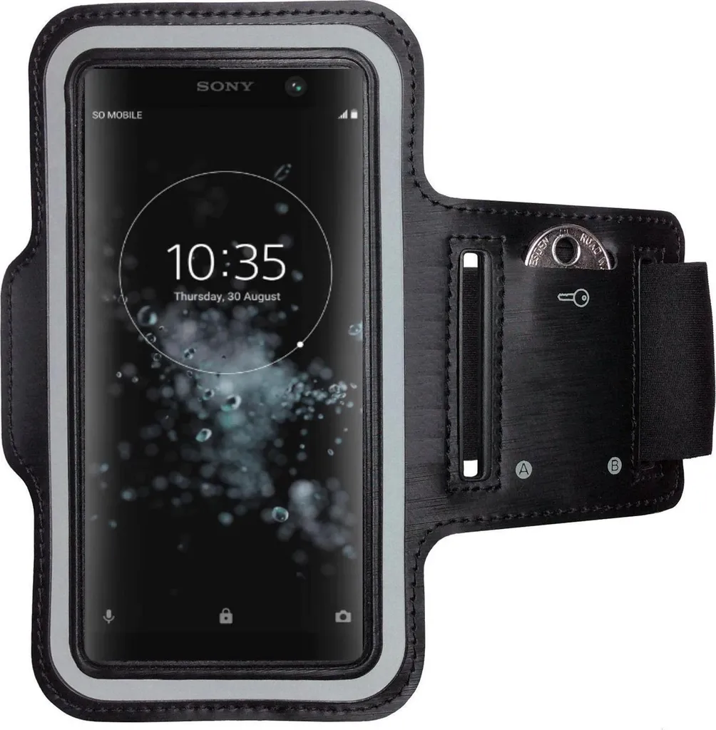 Sony XA2 Plus sport fascia da braccio copertura del telefono cellulare con custodia a scomparti chiave