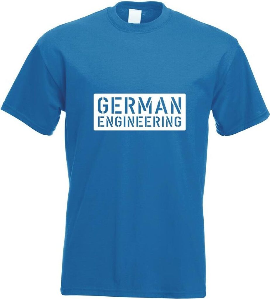 Kiwistar - T-Shirt - royal - German Engeneering Herren Funshirt Bedruckt Design Sprüche Spruch Motive - mit Motiv Bedruckt - Funshirt Design - Spo...
