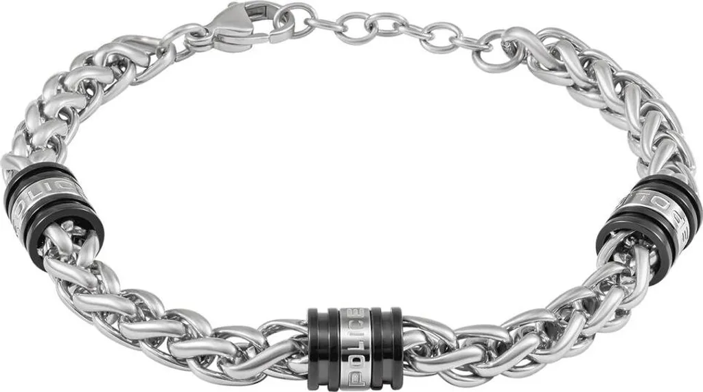 Bracelet Homme Police PEAGB0078201 Argenté en Acier Design Rock