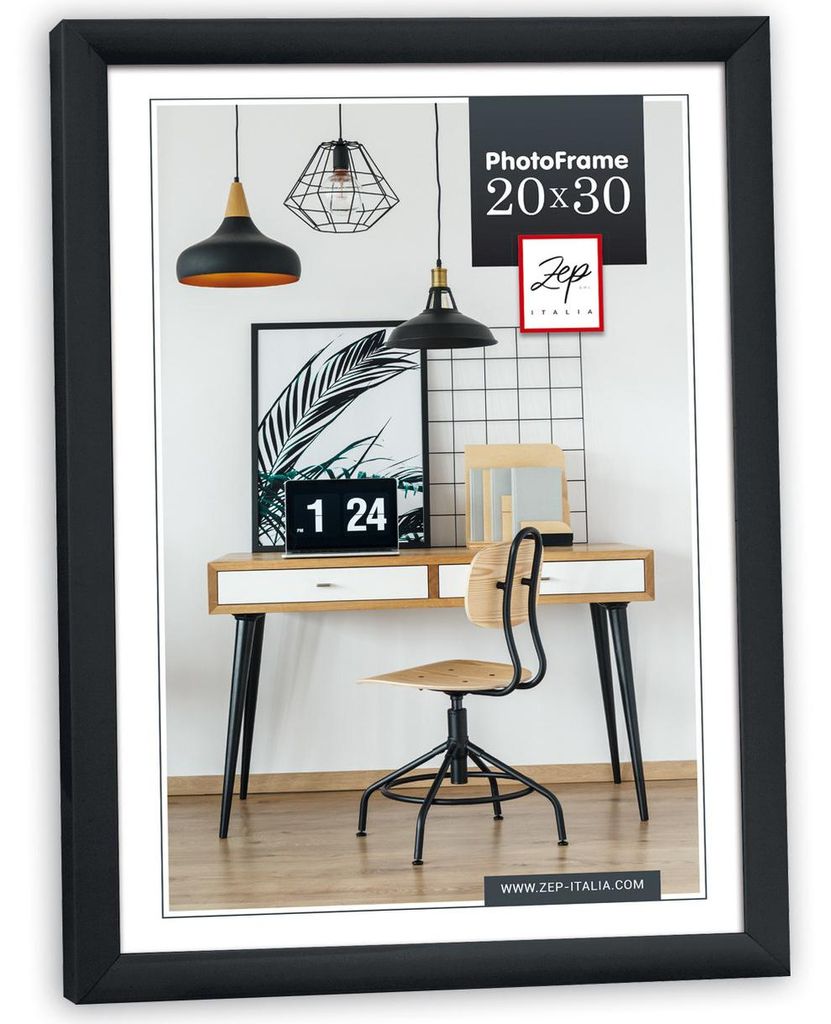 ZEP Kunststoffrahmen New Easy 20x30 cm Schwarz Klarglas Produktbild 