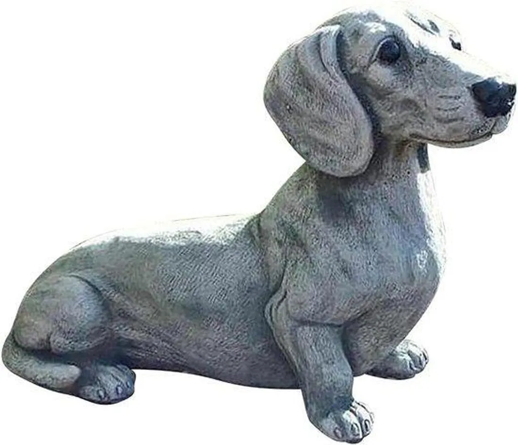Statue de chien en polyrésine - Sculpture réaliste outdoor 45cm