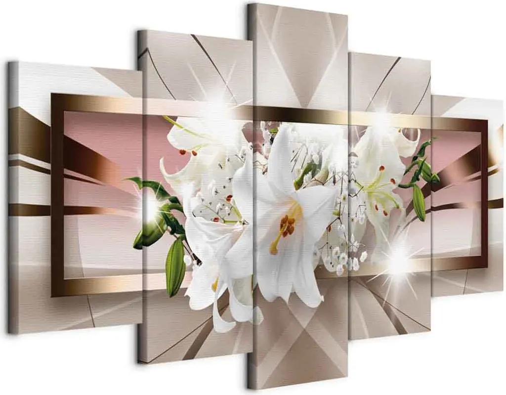 Vlies Leinwandbild - Emergere dagli inferi (5 parti) Largo 200x100 cm Blumen b-A-0364-b-m