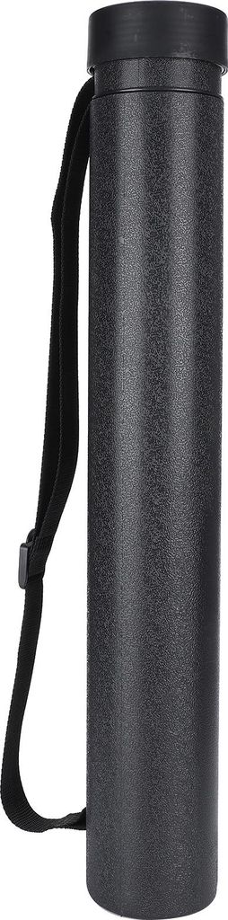 Maltube, Kunststoff, kreisförmig, Aufbewahrung für Zeichnungen, teleskopisch, matte Textur, Kunstbedarf, Schwarz