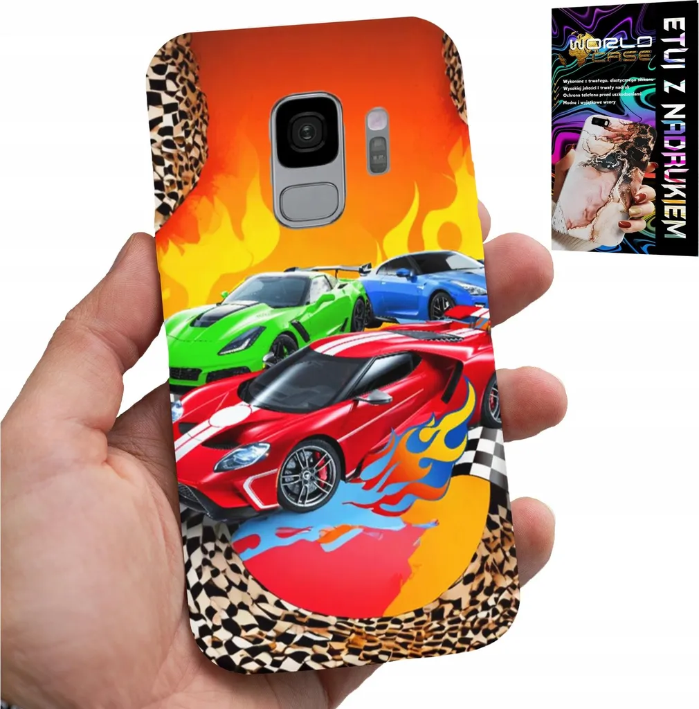 Offerta Custodia Samsung S9 Bambini - Auto da Corsa + Film Schermo