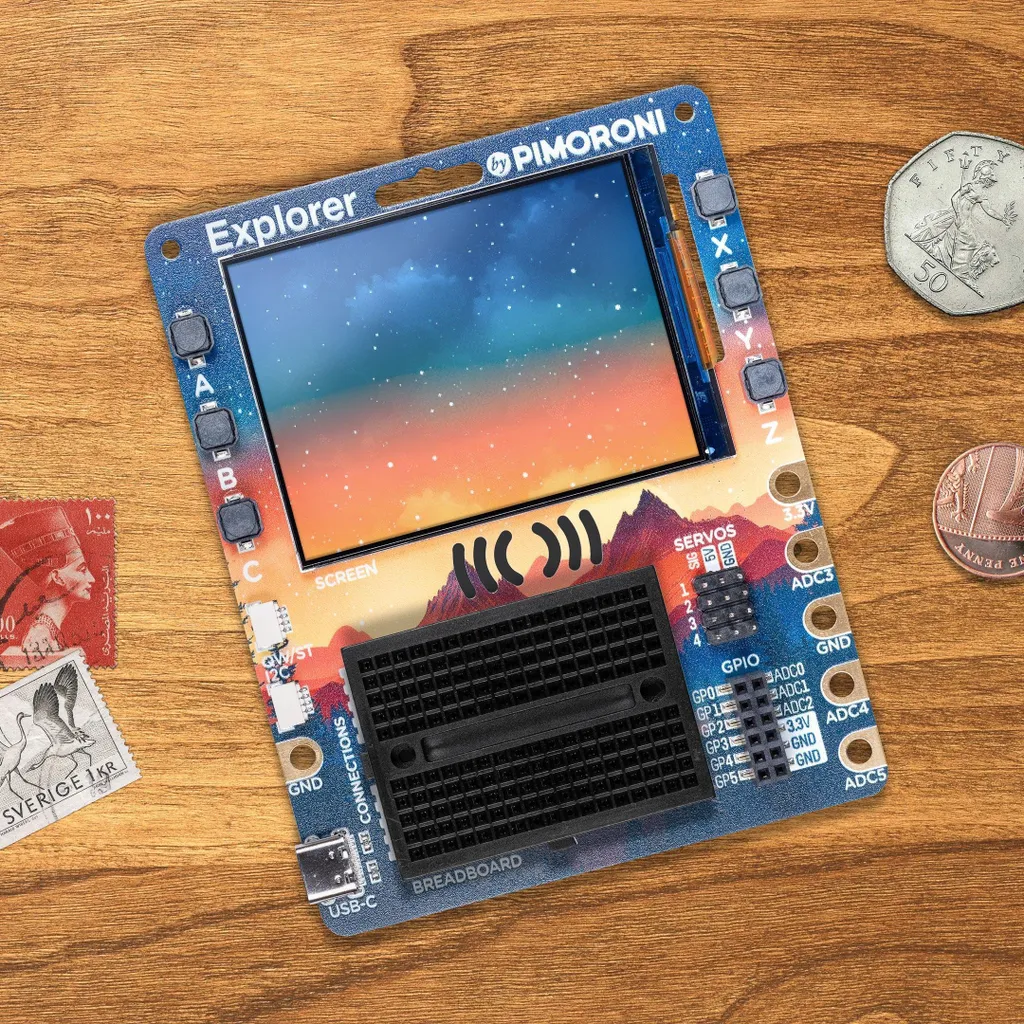 Kit de démarrage Explorer RP2350 Pimoroni pour apprendre la robotique