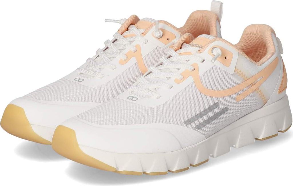 Tenhaag Damen Low Sneaker PEACH Weiß Textil Synthteik Mix Größe: 41,5