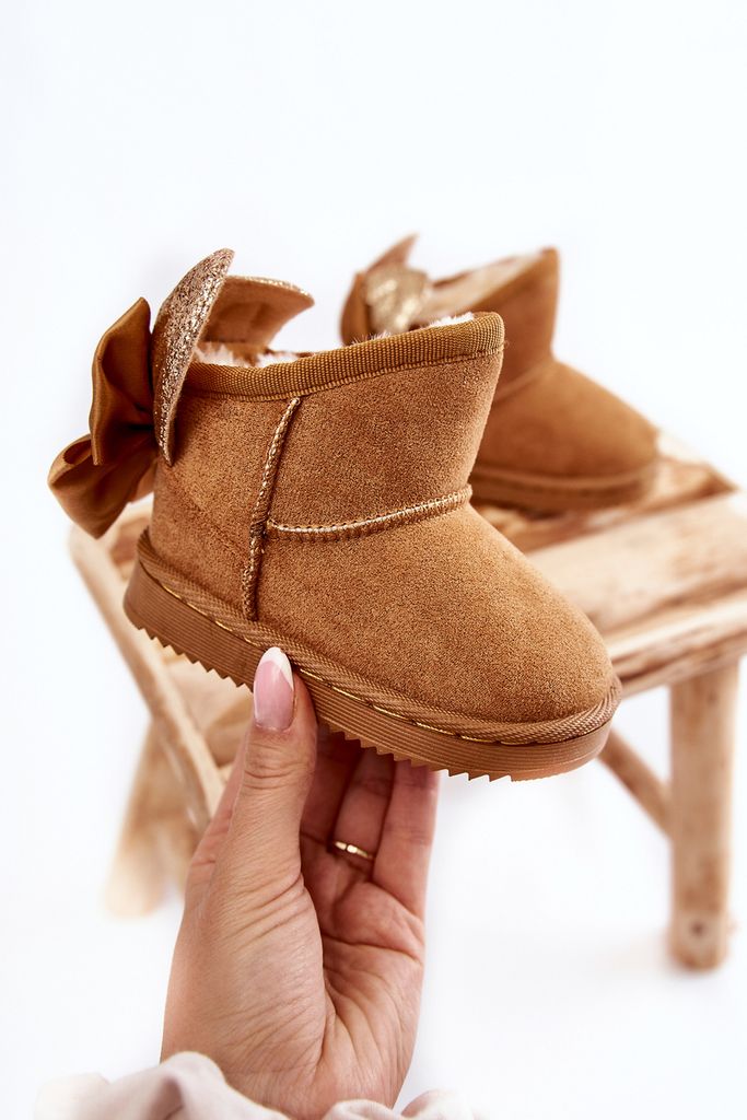 Warme Schneestiefel für Mädchen mit Schleifen Kamel Meriva Produktbild 6
