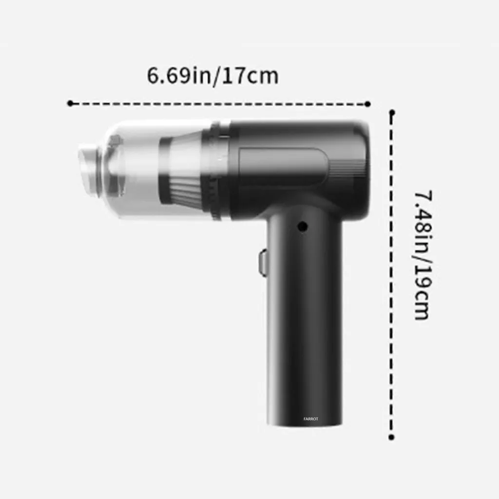 Aspirapolvere Auto Potente Senza Fili: Mini Soffiatore Turbo 2-in-1 - 3