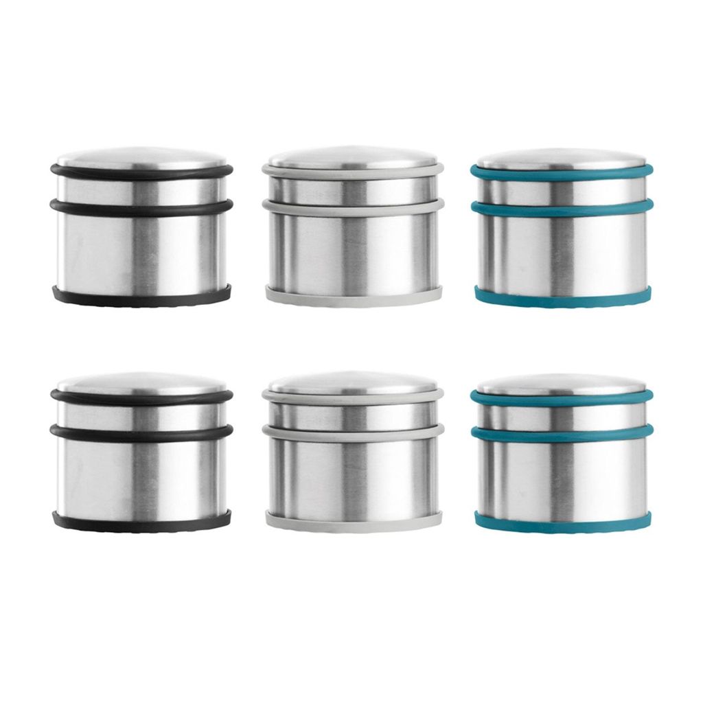 6er Set Türstopper Edelstahl Türpuffer Massiv Je 1,1 kg Produktbild 
