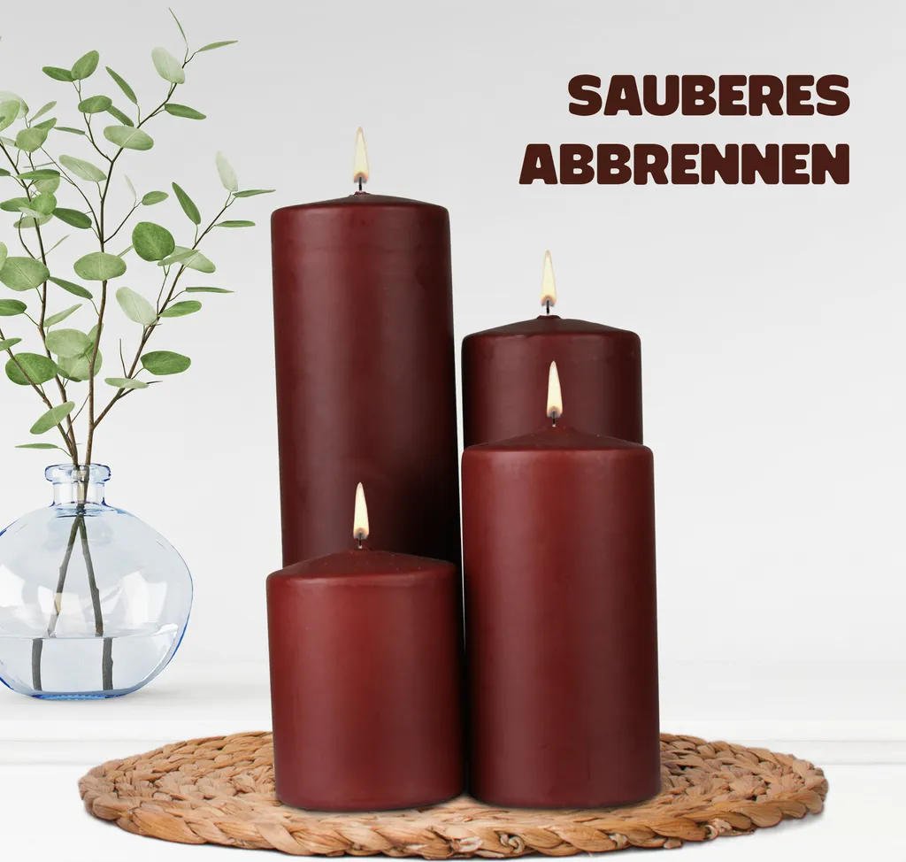 Set 6 Candele A Colonna Non Profumate, Versate A Mano – Alta 10,2 Cm, Lunga Combustione 90 Ore, Perfette Per Matrimoni E Cenone - 3