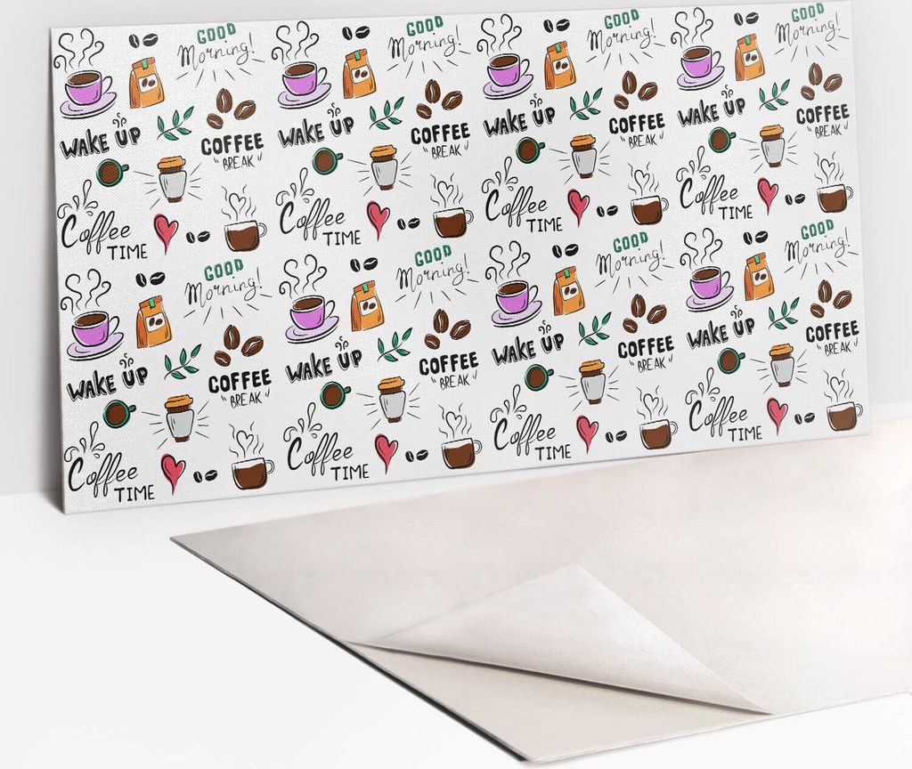 PVC-Wandschutz für die Küche - Stilvoller Schutz für Ihre Wände 100 x 50 Kaffee zeichnen