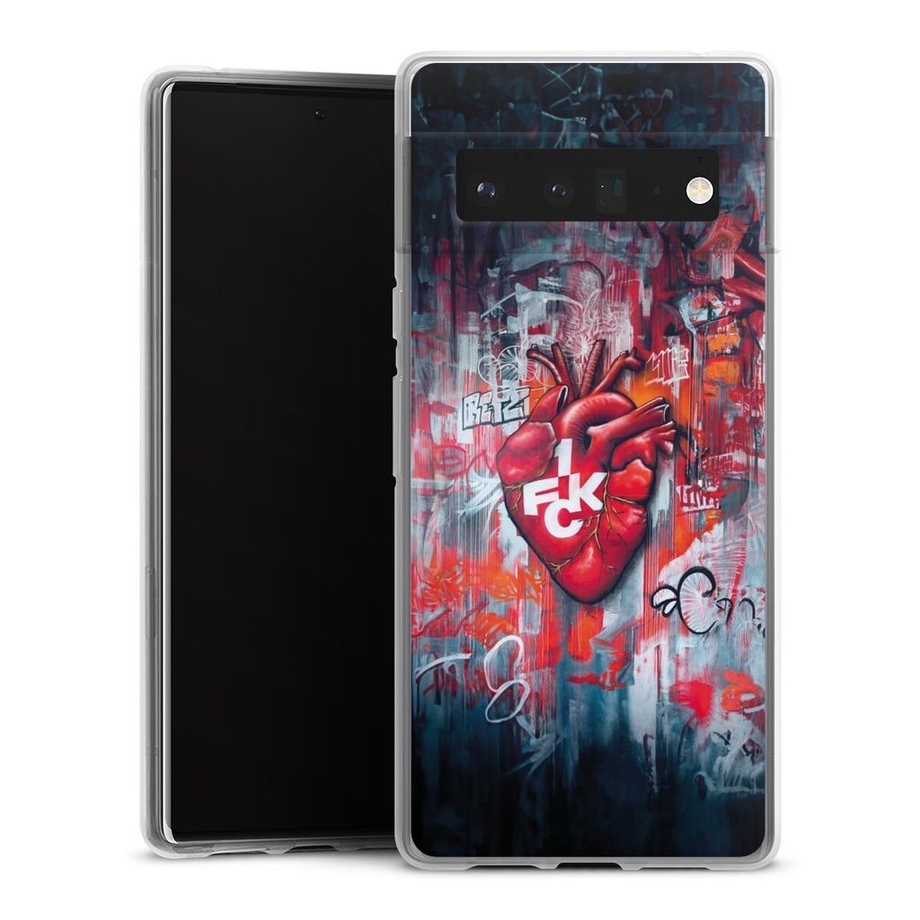 DeinDesign Handyhülle für Google Pixel 6 Pro Silikon Hülle Case Smartphone Schutzhülle 1. FC Kaiserslautern 1. FCK Herz