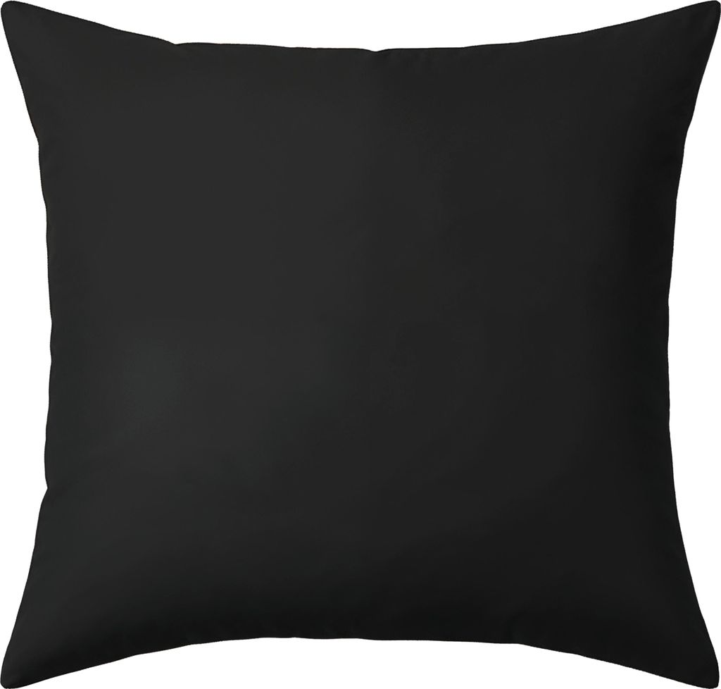 Satin Kissenbezug 100% Baumwolle 40X40 Schwarz Produktbild 