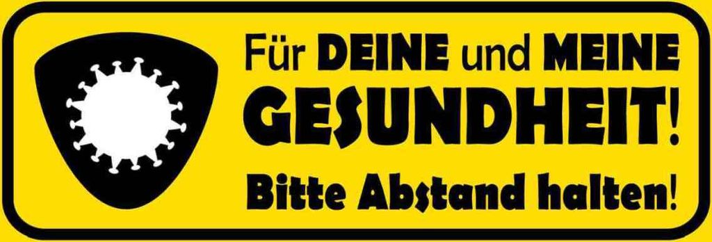 vianmo Holzschild 10x27 cm bitte Abstand halten Warnschild Hinweisschild