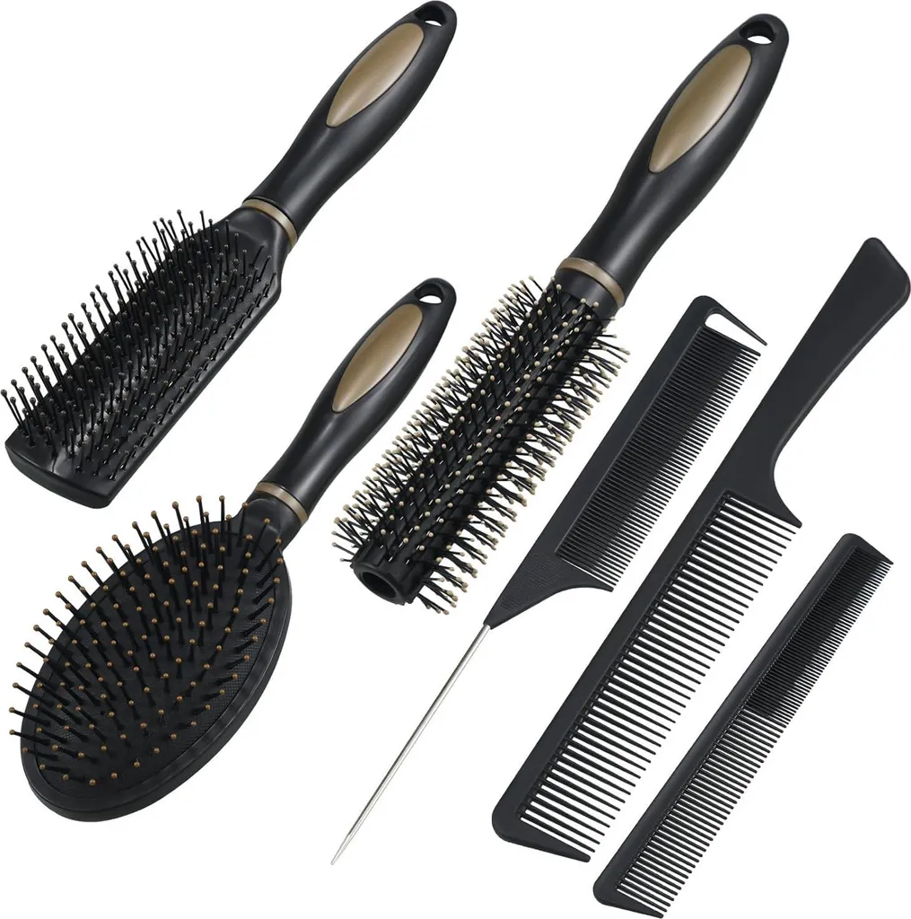Adieu les nœuds avec ce set de 6 brosses à cheveux de massage anti-casse